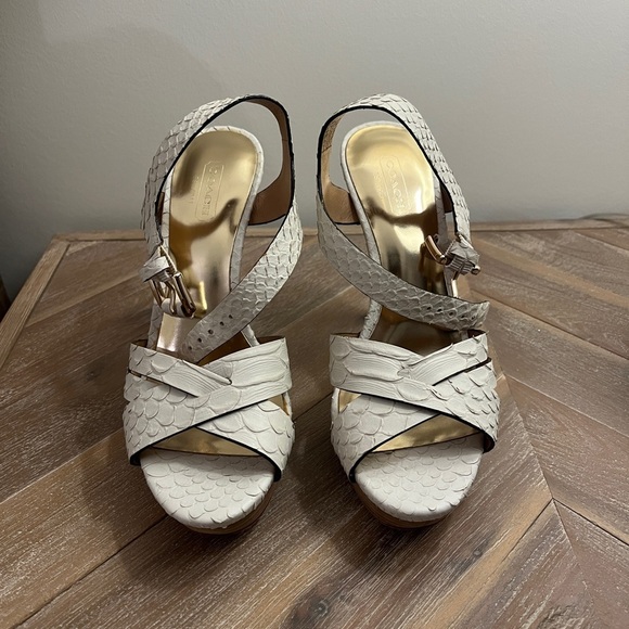 Vintage Coach Platform Heels (real leather) - Picture 1 of 6